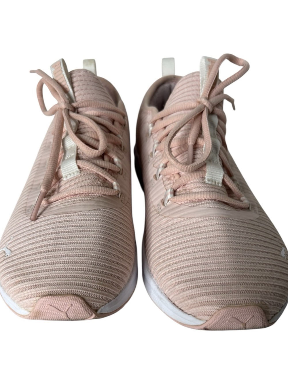 Puma Women’s Light Pink Knit Running Sneakers Sz 8.5